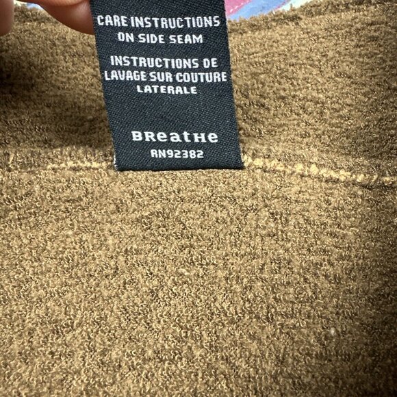 Prana Light Brown 1/4 Zip Fleece Pullover Gorcore Hiking Camping Mens Large - Picture 6 of 10